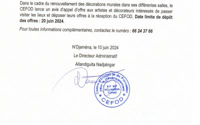 Avis d’appel d’offre